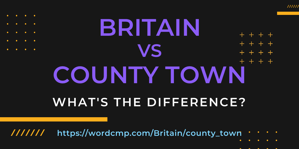 Difference between Britain and county town