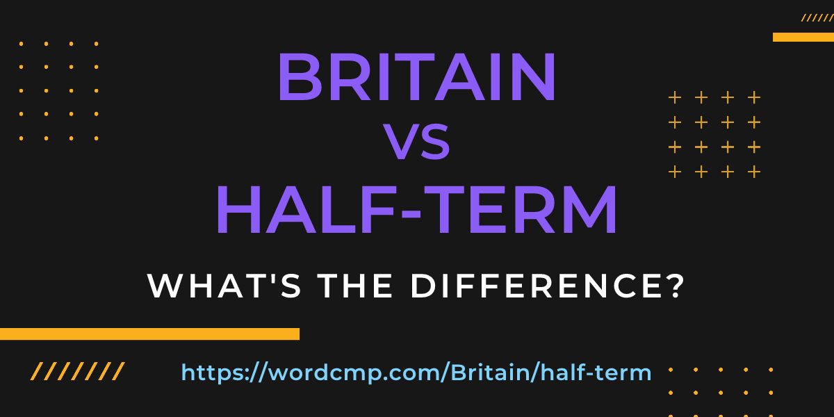 Difference between Britain and half-term