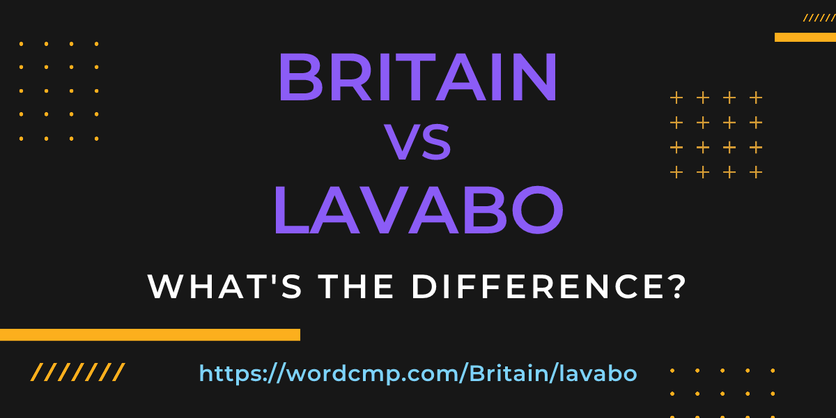 Difference between Britain and lavabo