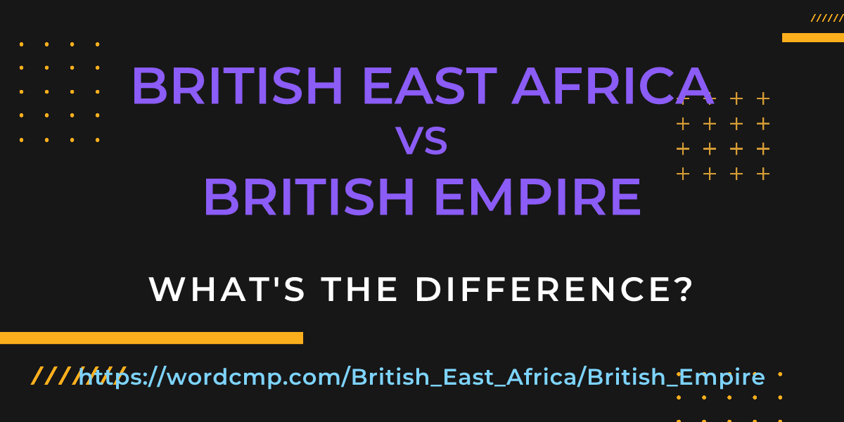 Difference between British East Africa and British Empire