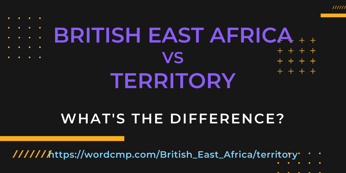 Difference between British East Africa and territory