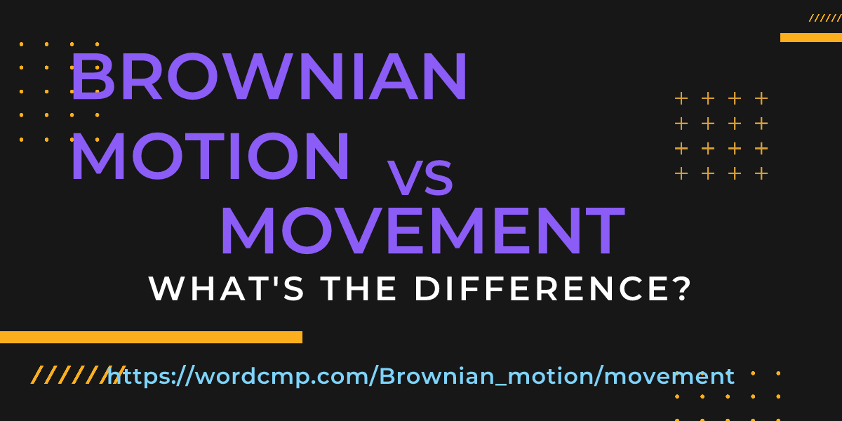 Difference between Brownian motion and movement