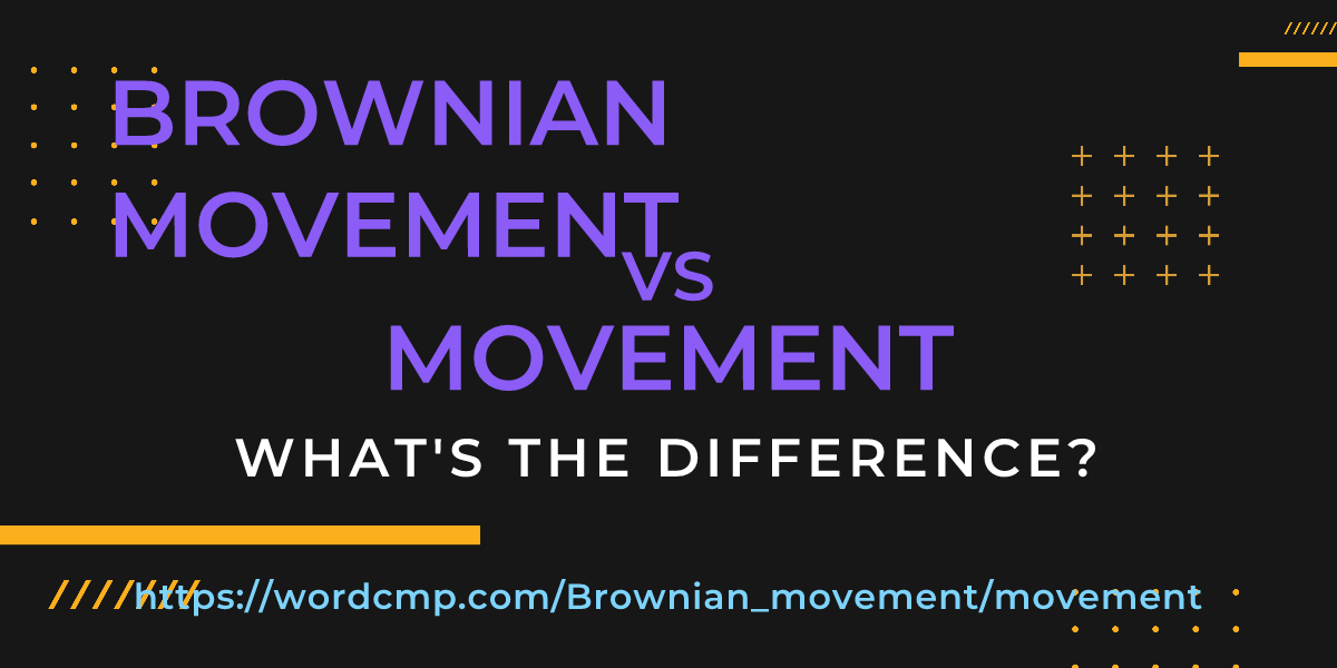 Difference between Brownian movement and movement