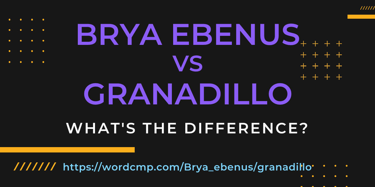 Difference between Brya ebenus and granadillo