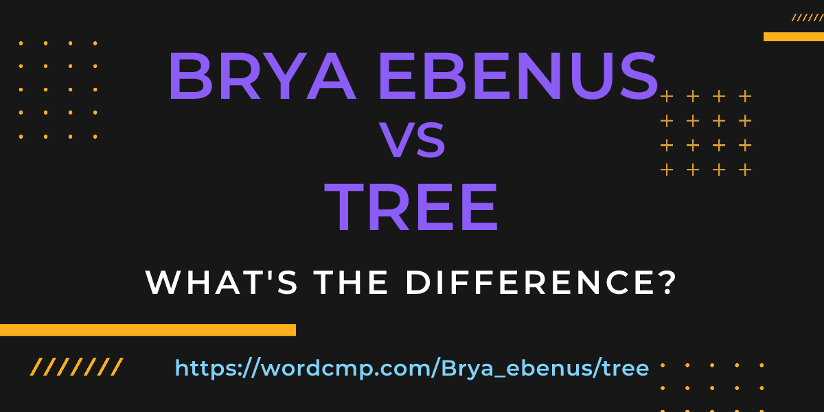 Difference between Brya ebenus and tree