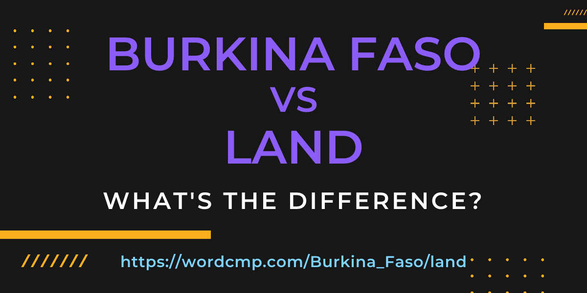 Difference between Burkina Faso and land