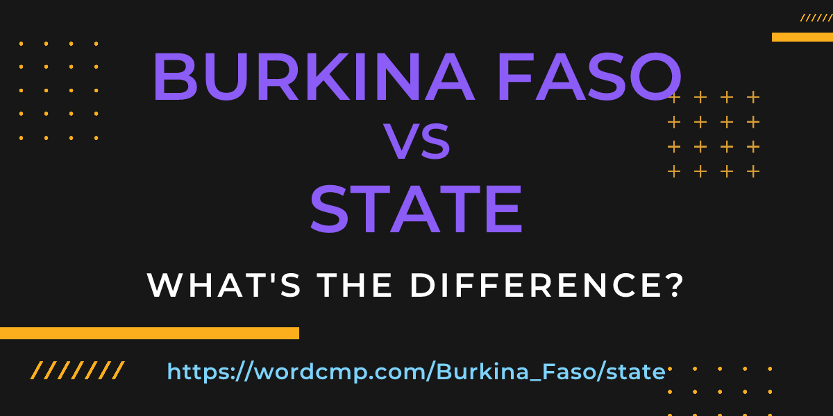 Difference between Burkina Faso and state