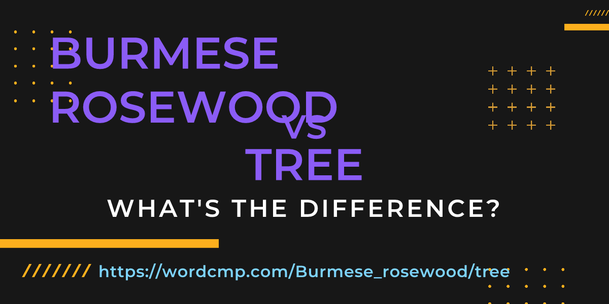Difference between Burmese rosewood and tree