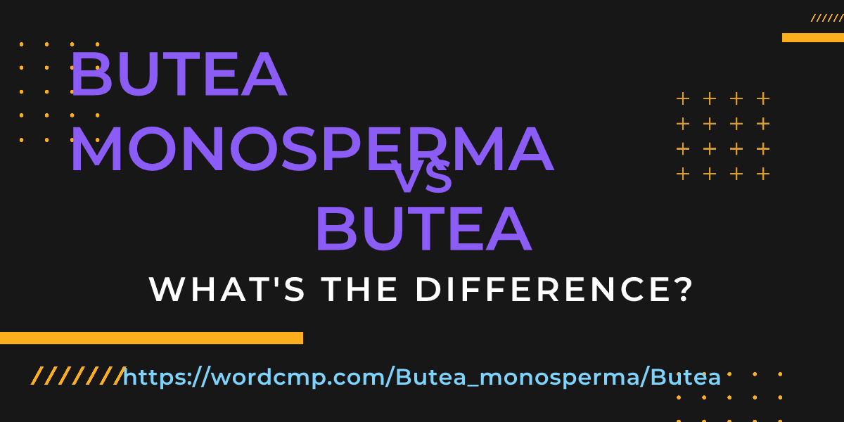 Difference between Butea monosperma and Butea