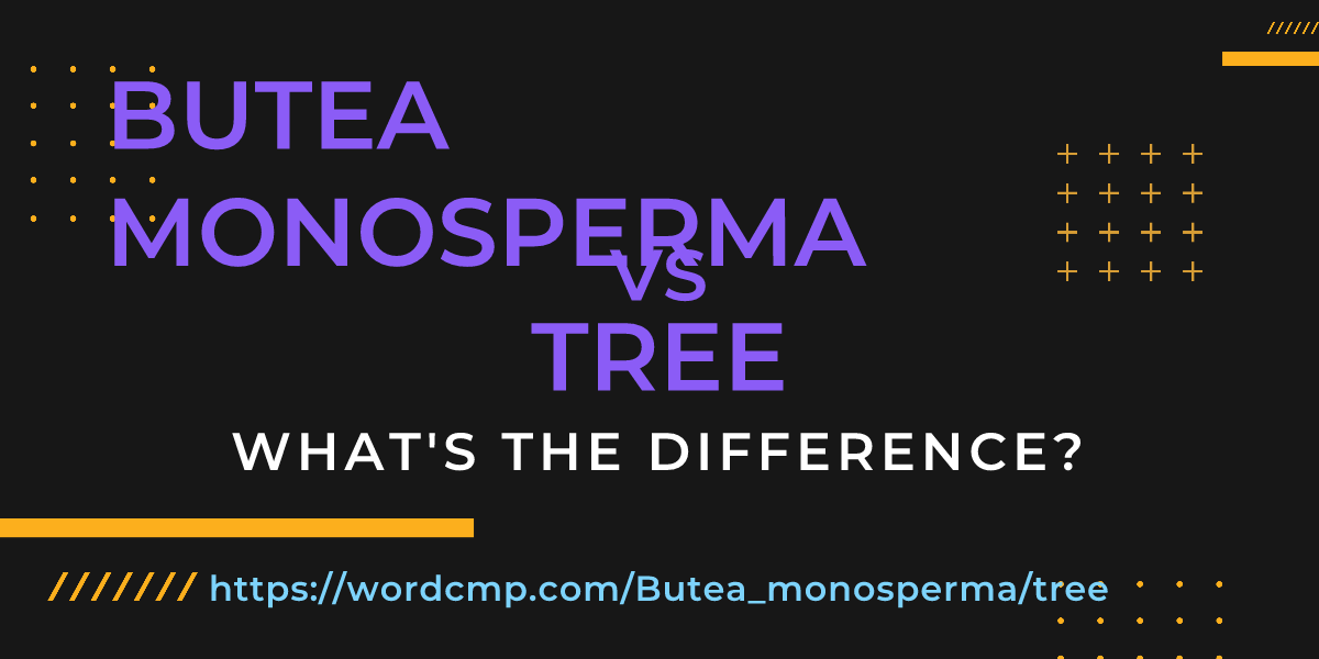 Difference between Butea monosperma and tree
