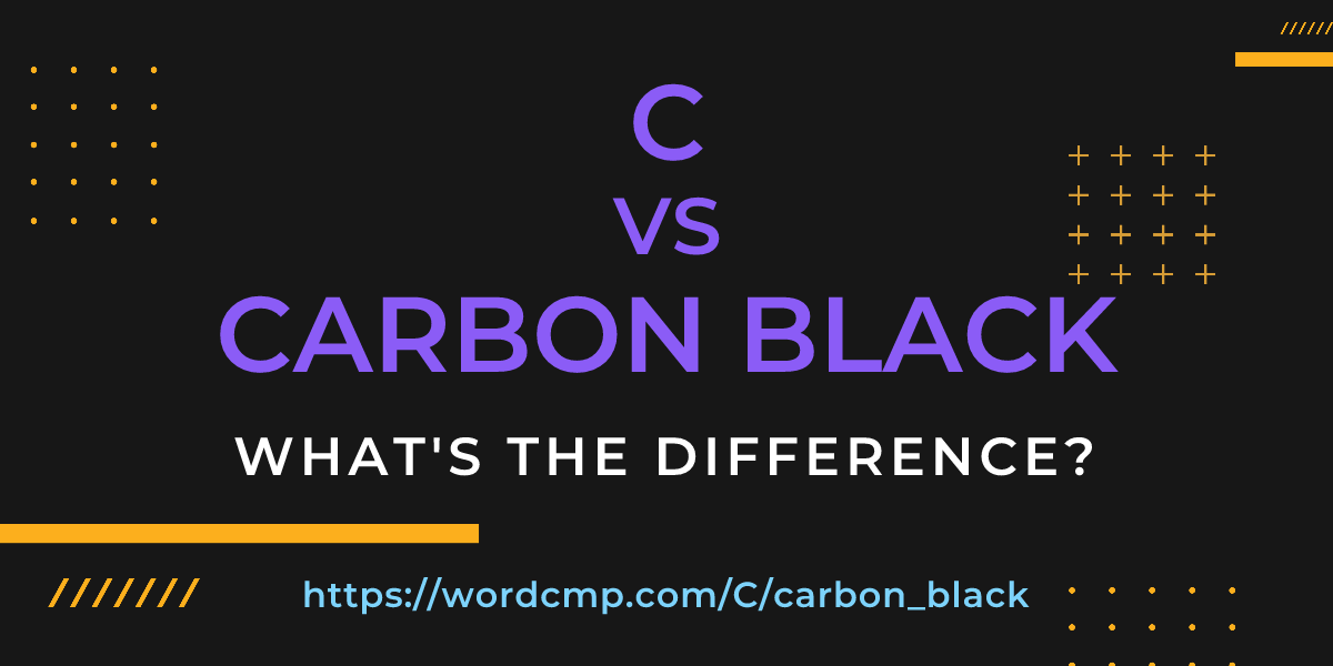 Difference between C and carbon black