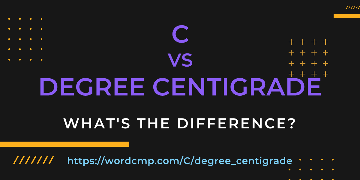Difference between C and degree centigrade