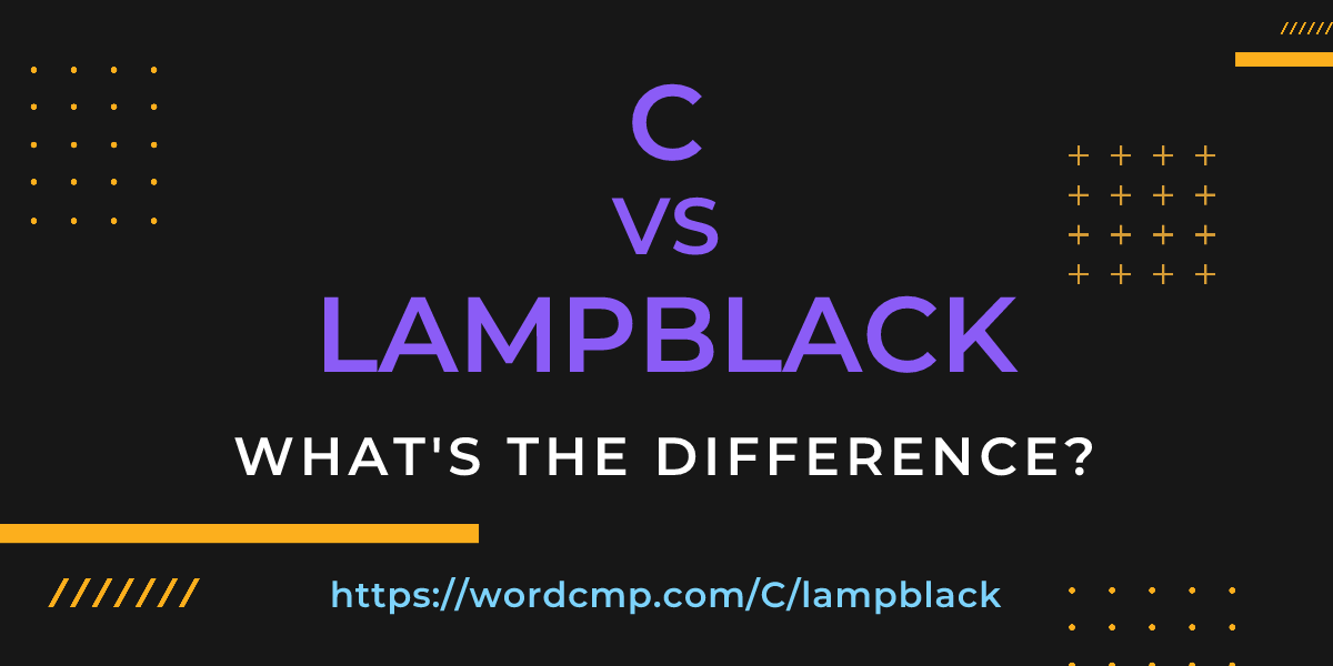 Difference between C and lampblack