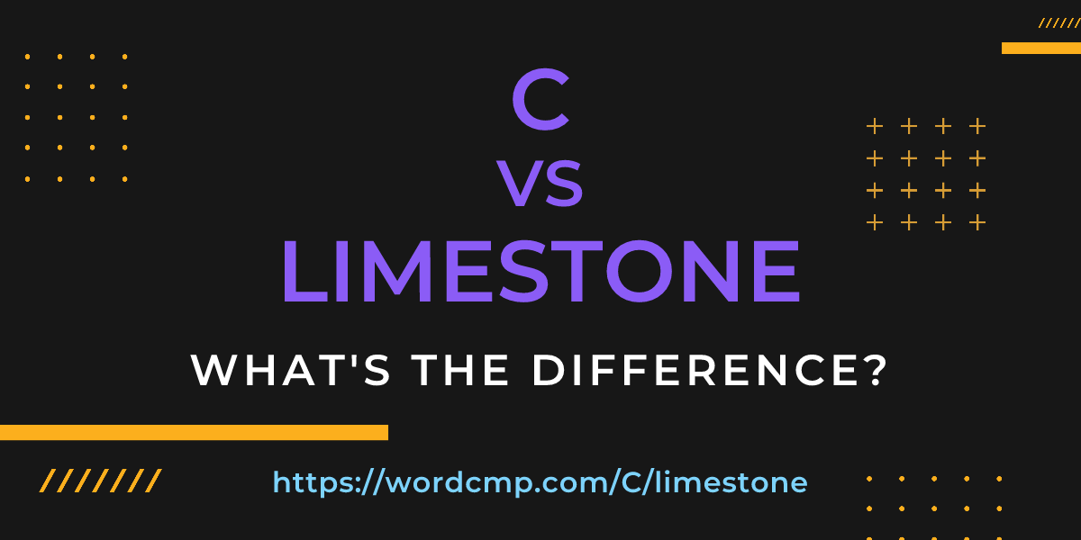 Difference between C and limestone