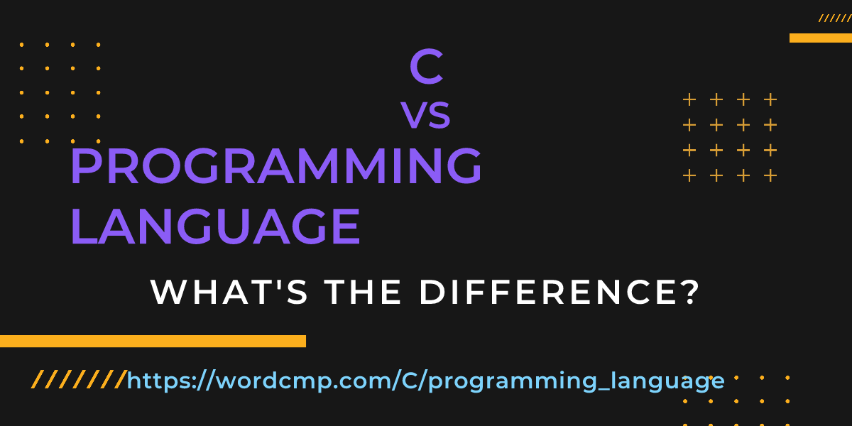 Difference between C and programming language