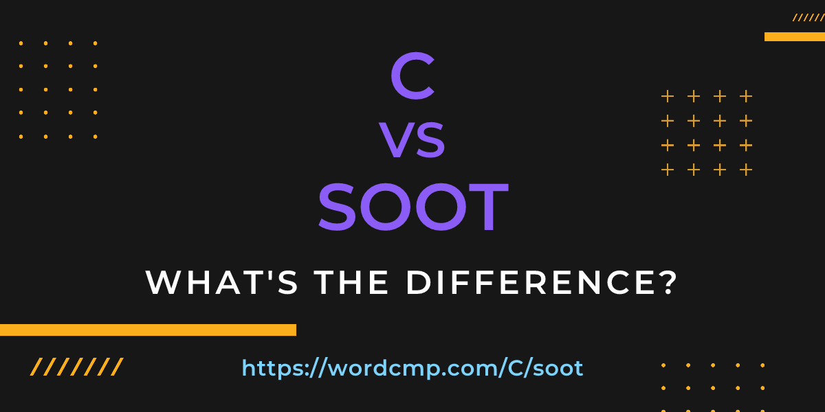 Difference between C and soot
