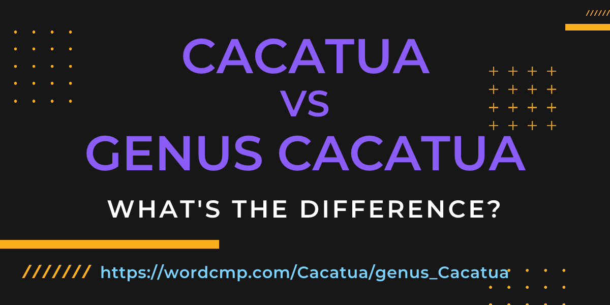 Difference between Cacatua and genus Cacatua