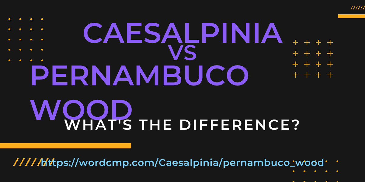 Difference between Caesalpinia and pernambuco wood