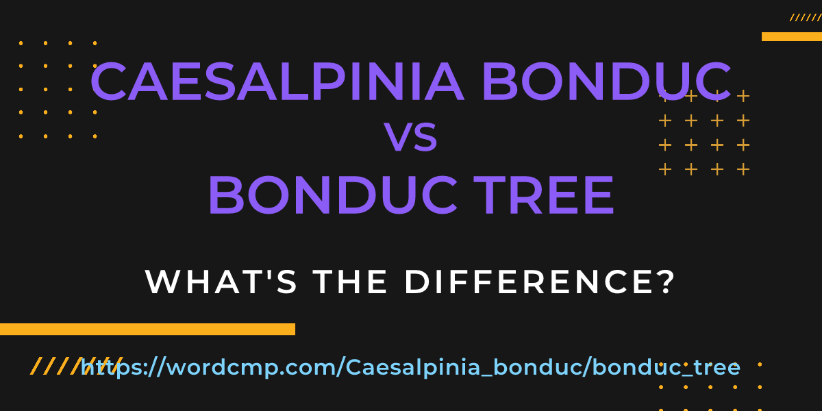 Difference between Caesalpinia bonduc and bonduc tree