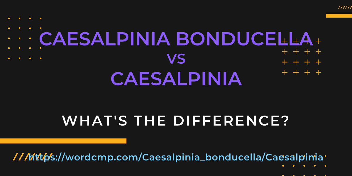 Difference between Caesalpinia bonducella and Caesalpinia