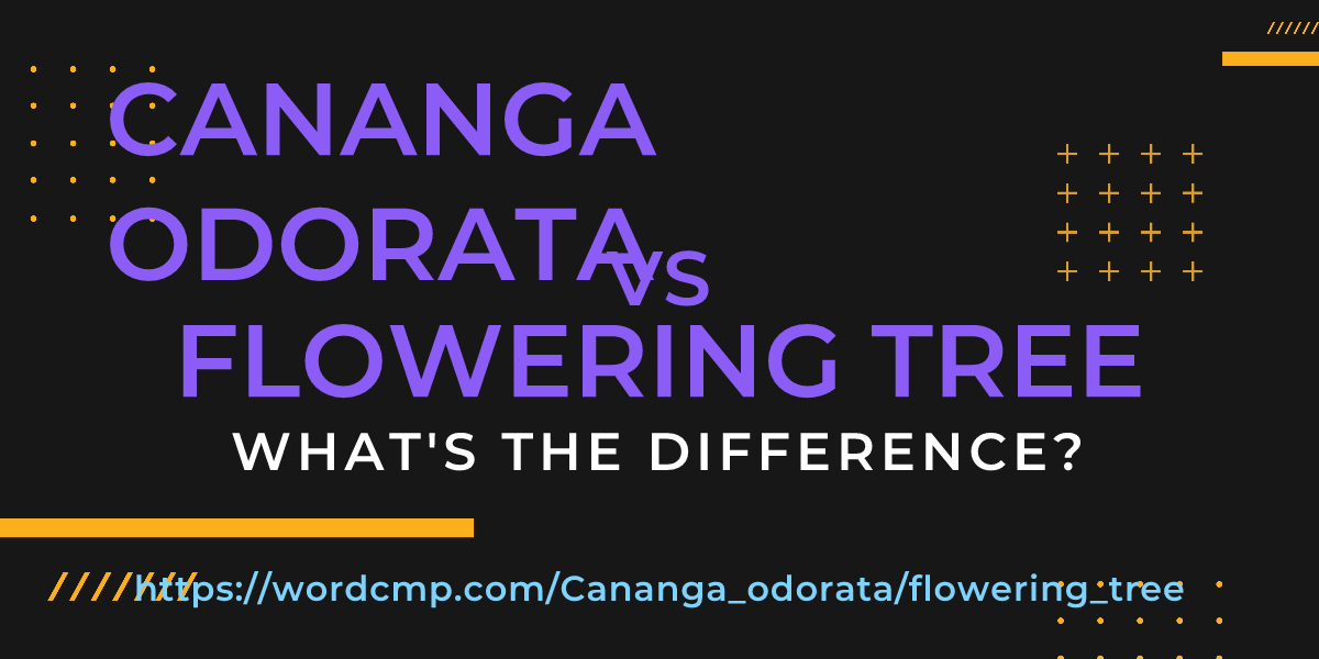 Difference between Cananga odorata and flowering tree