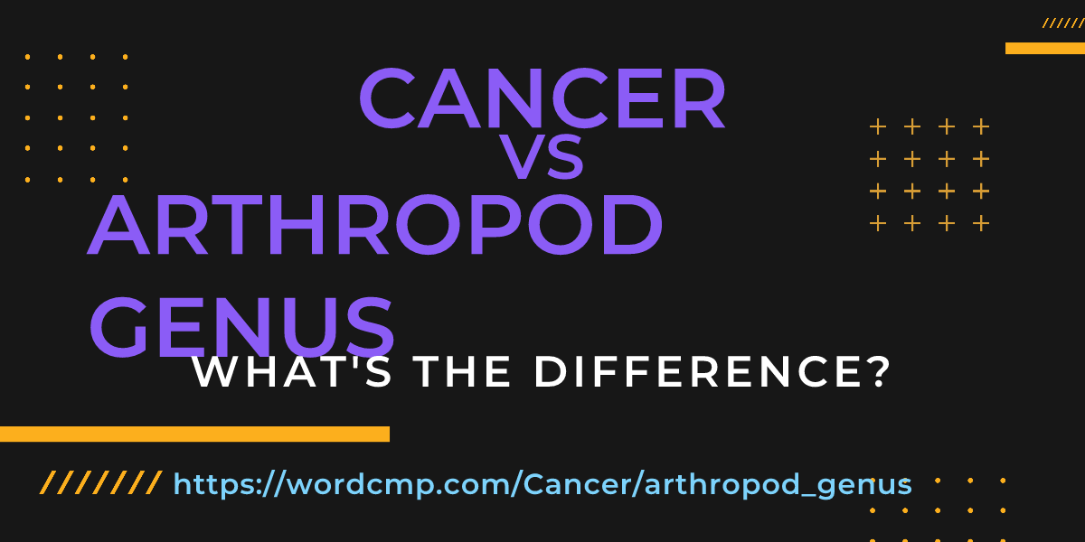 Difference between Cancer and arthropod genus