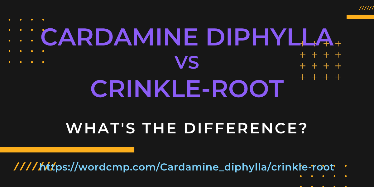 Difference between Cardamine diphylla and crinkle-root