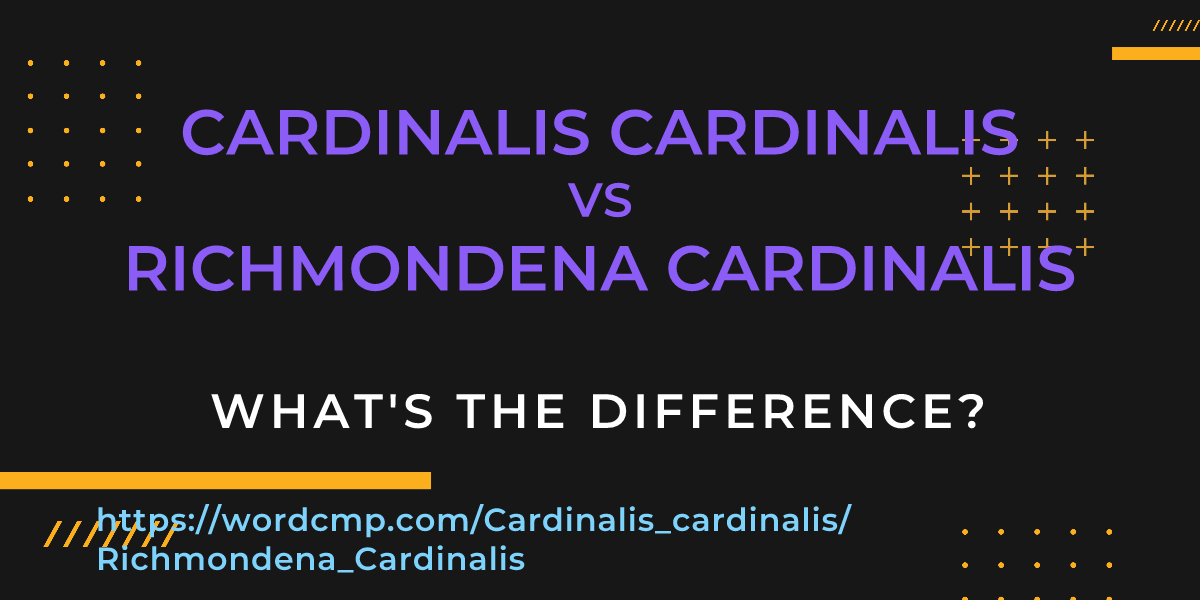 Difference between Cardinalis cardinalis and Richmondena Cardinalis