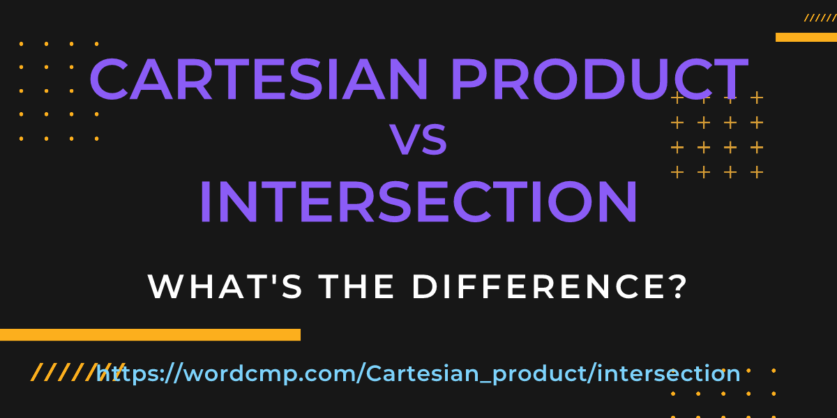 Difference between Cartesian product and intersection
