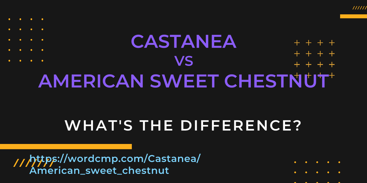 Difference between Castanea and American sweet chestnut