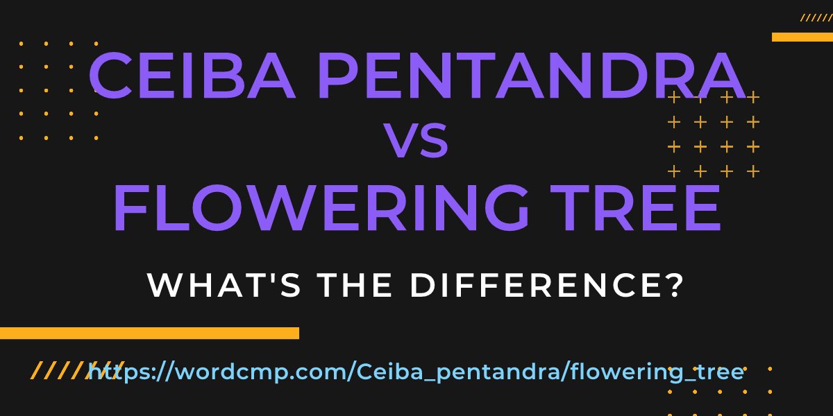 Difference between Ceiba pentandra and flowering tree