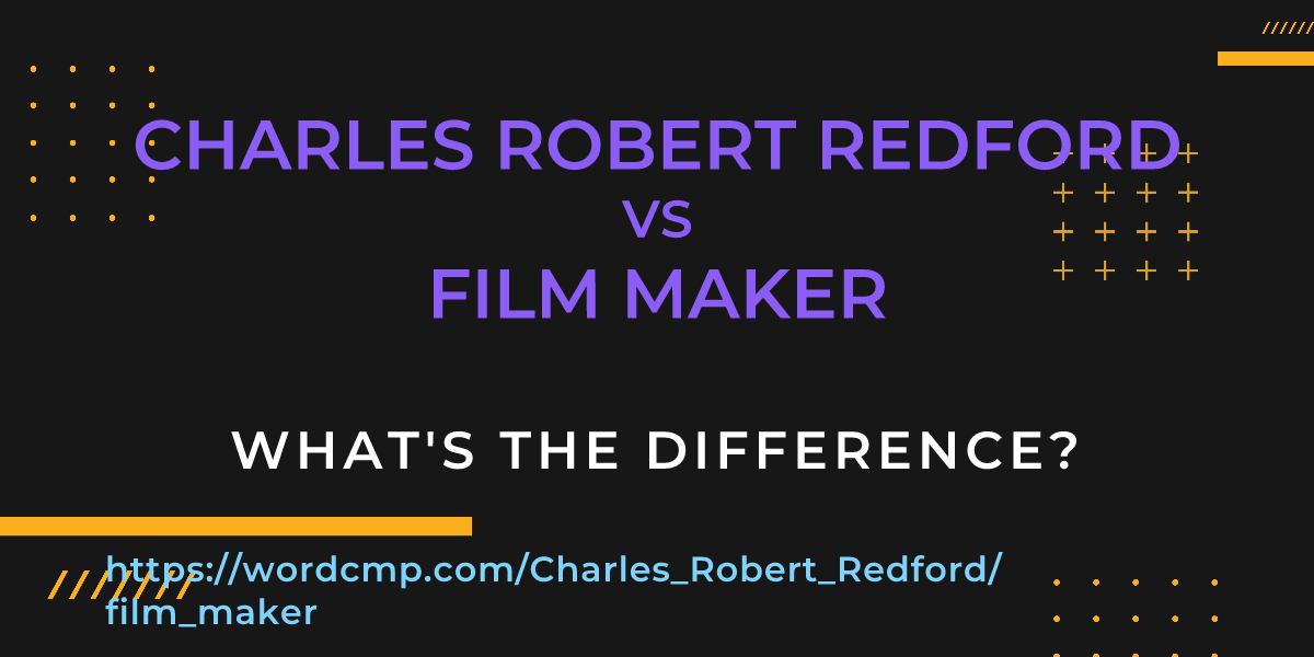 Difference between Charles Robert Redford and film maker