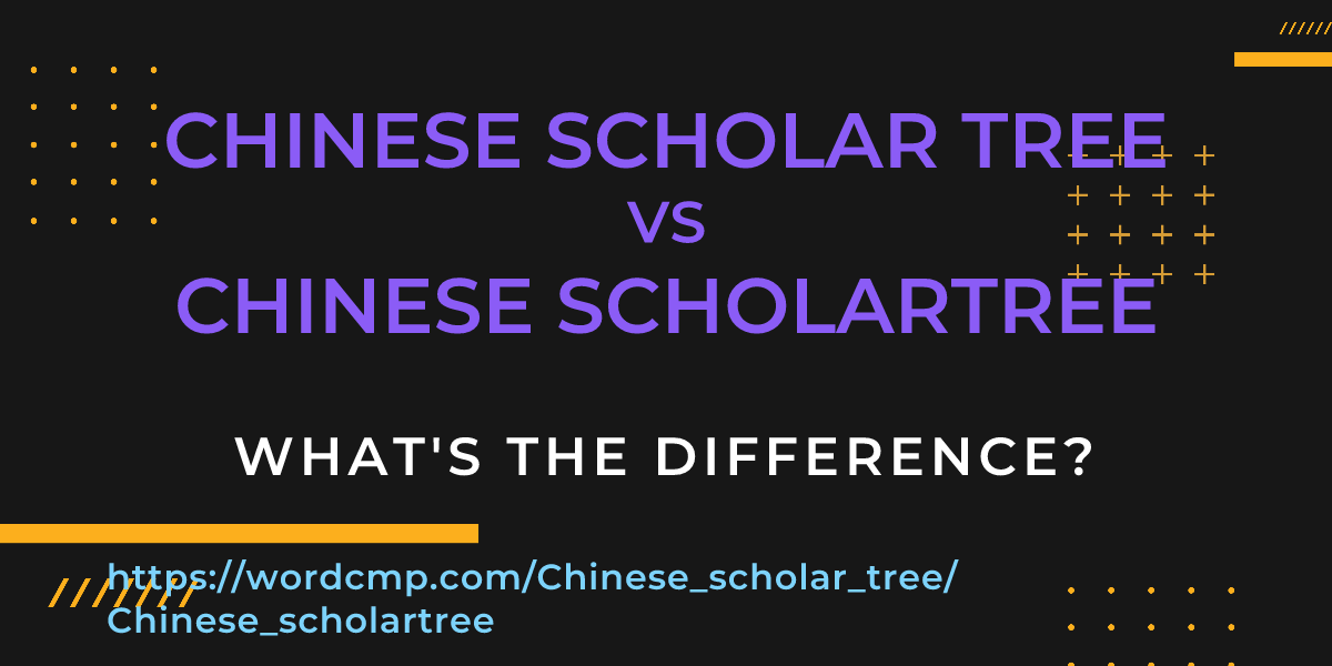 Difference between Chinese scholar tree and Chinese scholartree