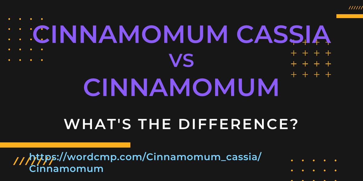 Difference between Cinnamomum cassia and Cinnamomum