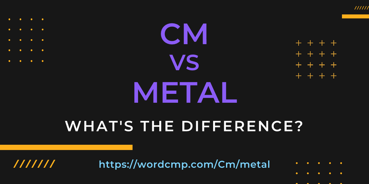 Difference between Cm and metal