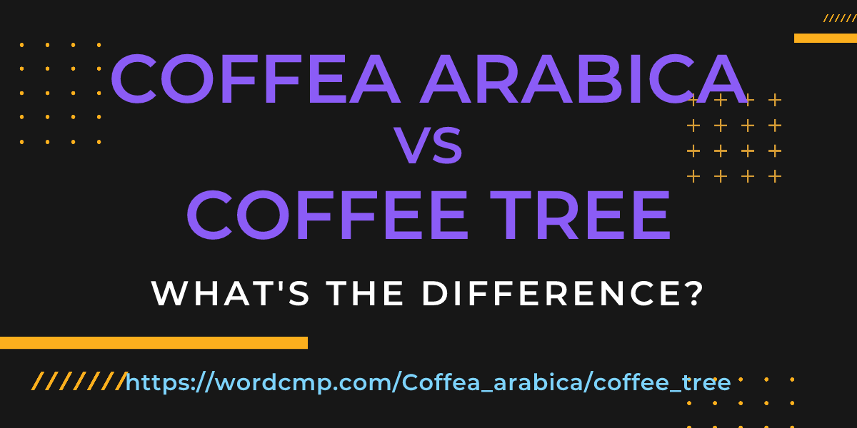 Difference between Coffea arabica and coffee tree