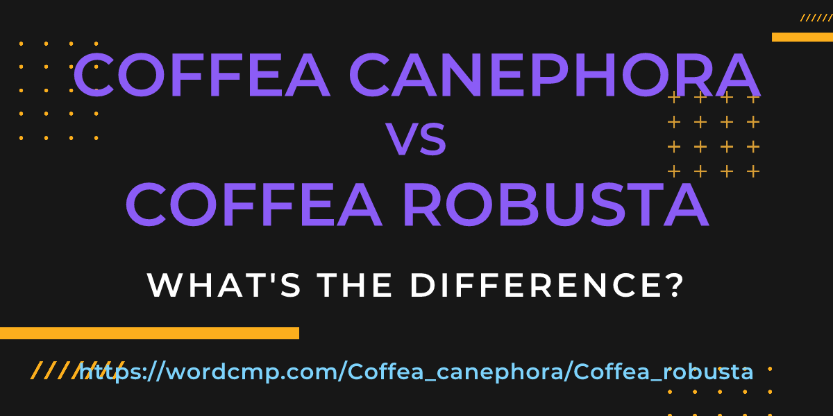 Difference between Coffea canephora and Coffea robusta