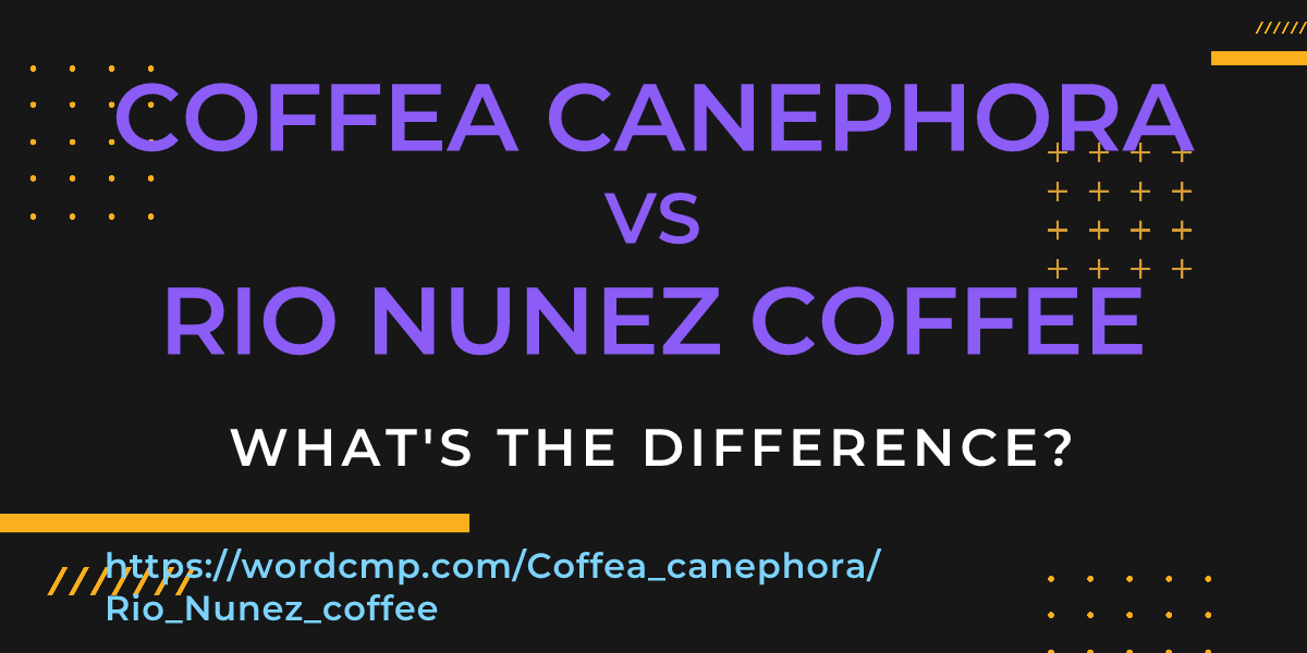Difference between Coffea canephora and Rio Nunez coffee