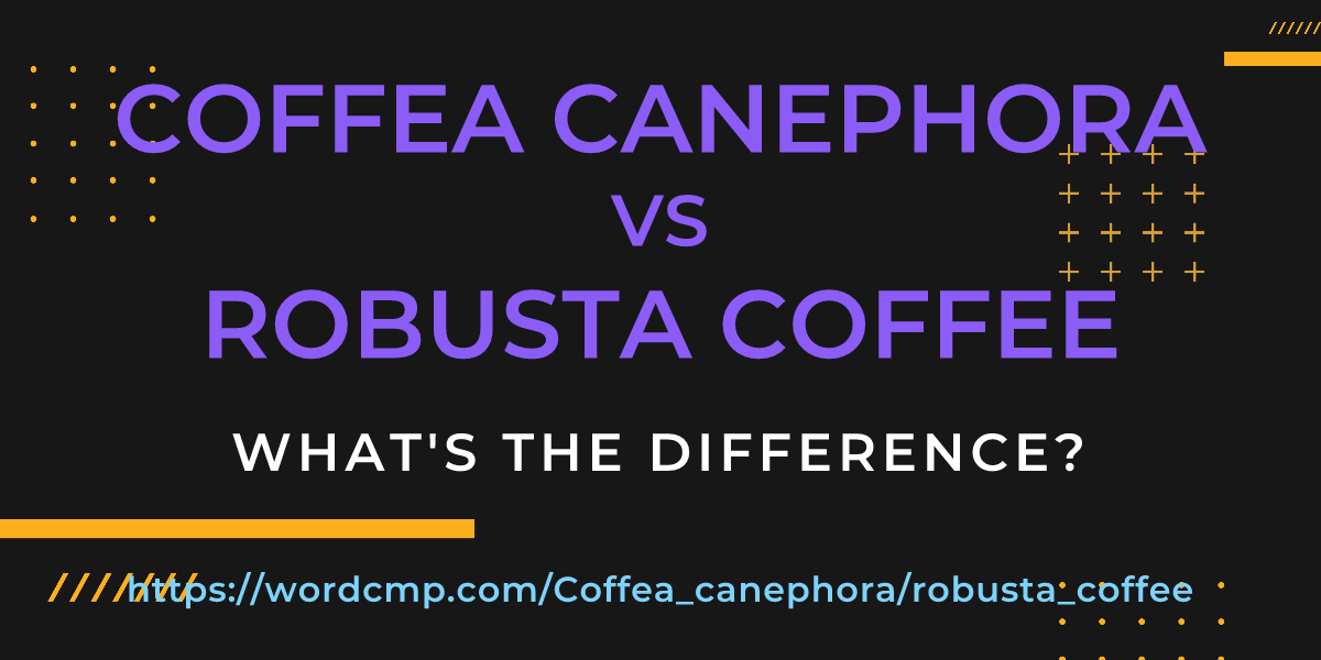 Difference between Coffea canephora and robusta coffee