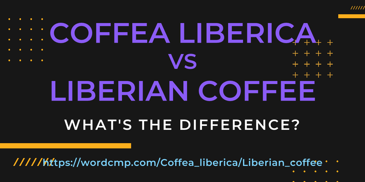 Difference between Coffea liberica and Liberian coffee
