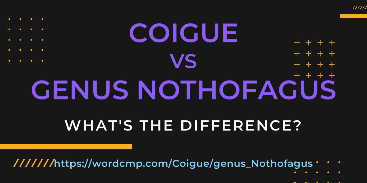 Difference between Coigue and genus Nothofagus