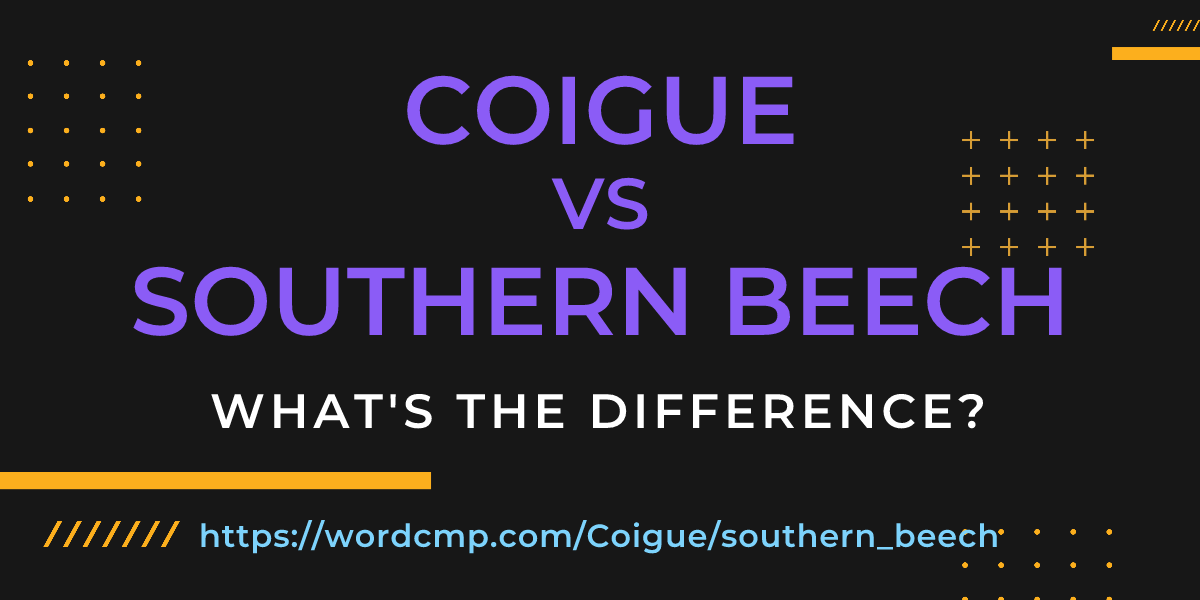 Difference between Coigue and southern beech