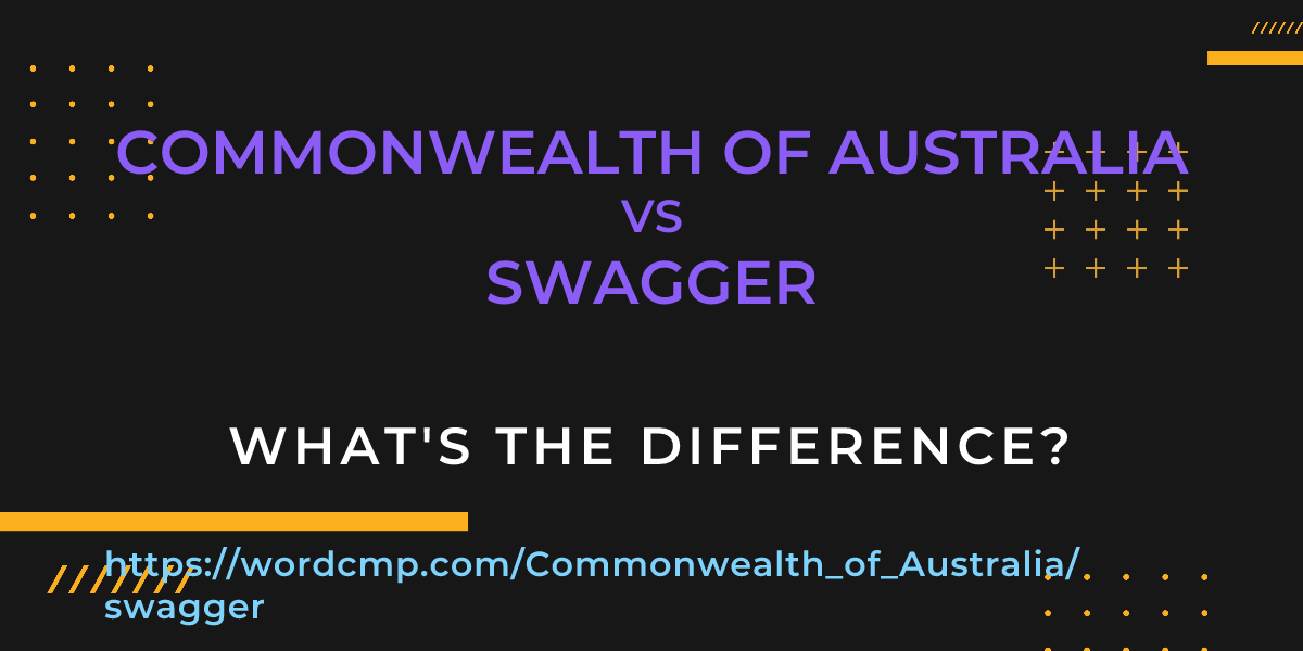 Difference between Commonwealth of Australia and swagger