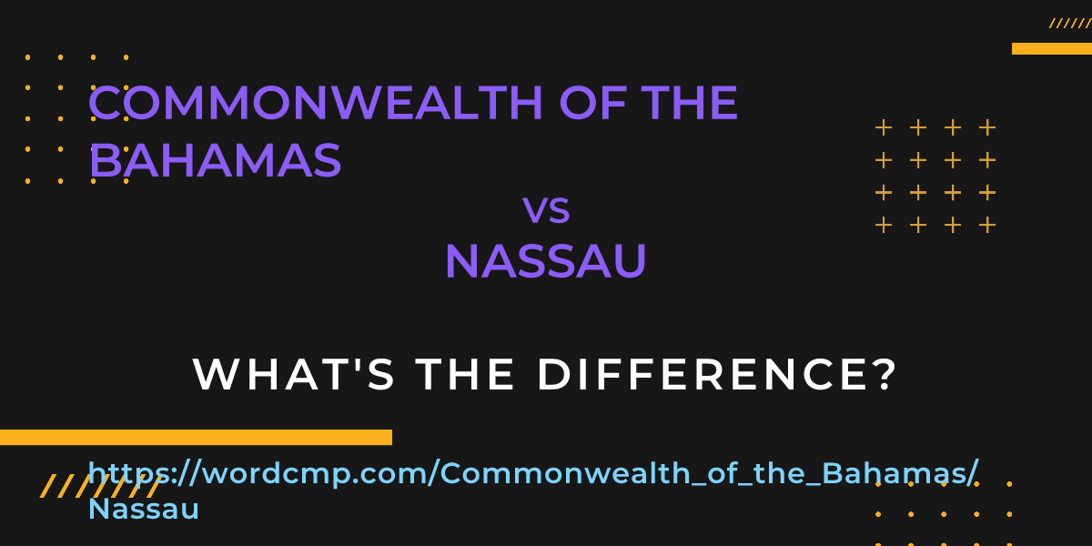 Difference between Commonwealth of the Bahamas and Nassau