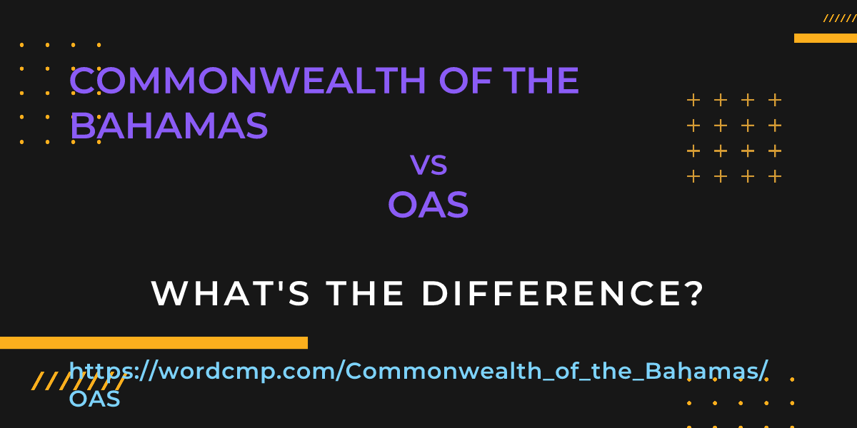 Difference between Commonwealth of the Bahamas and OAS