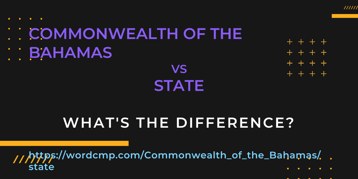 Difference between Commonwealth of the Bahamas and state