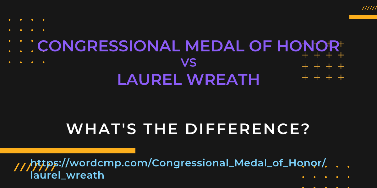 Difference between Congressional Medal of Honor and laurel wreath
