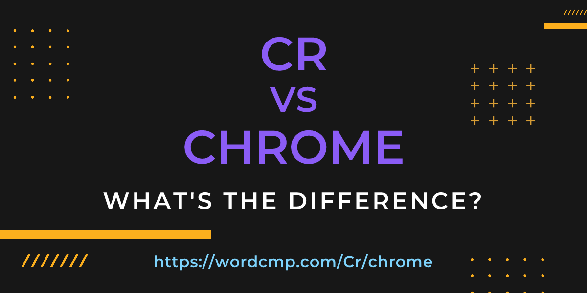 Difference between Cr and chrome