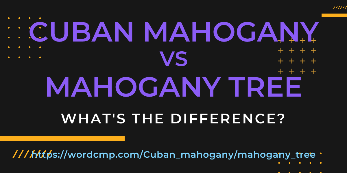 Difference between Cuban mahogany and mahogany tree
