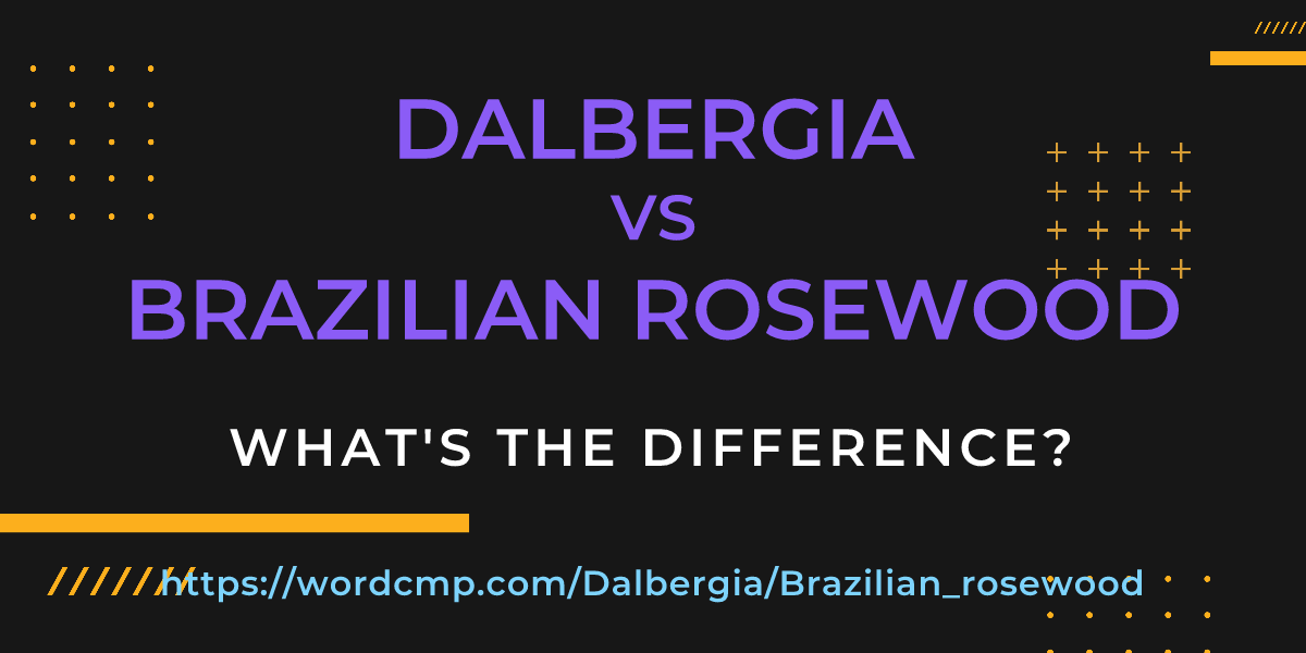 Difference between Dalbergia and Brazilian rosewood